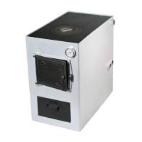 Котел твердотопливный Сибирь КВО 10 ТПЭ (стальной, универсальный дымоход, варочная поверхность)