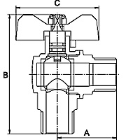 Купить Кран шаровый для газа PF STRONG в Иркутске