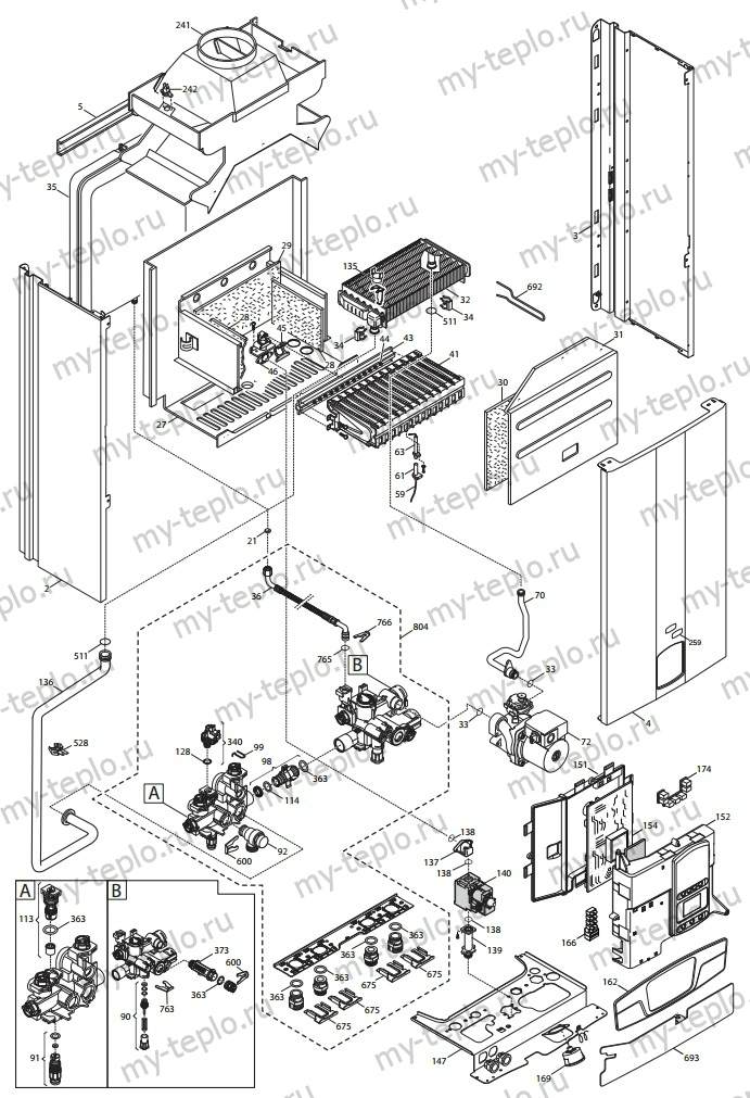 Запчасти Baxi FOURTECH 1.14 купить в Иркутске