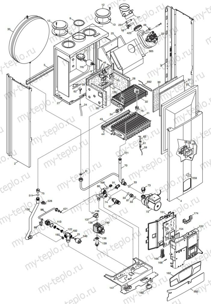 Запчасти Baxi ECOFOUR 1.24F купить в Иркутске