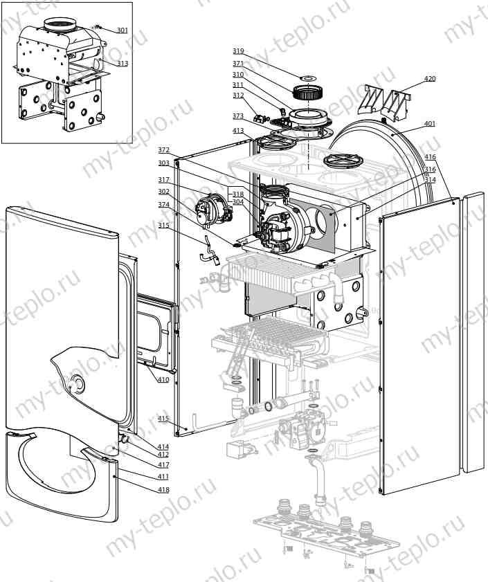 Запчасти Ariston CLAS EVO 28 FF купить в Иркутске